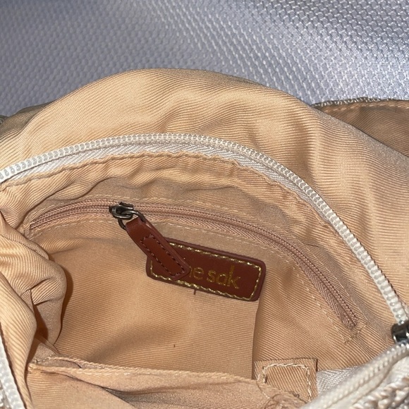 The Sak womens purse crossbody bag knit tan with metalic neutral lightweight - Picture 3 of 10